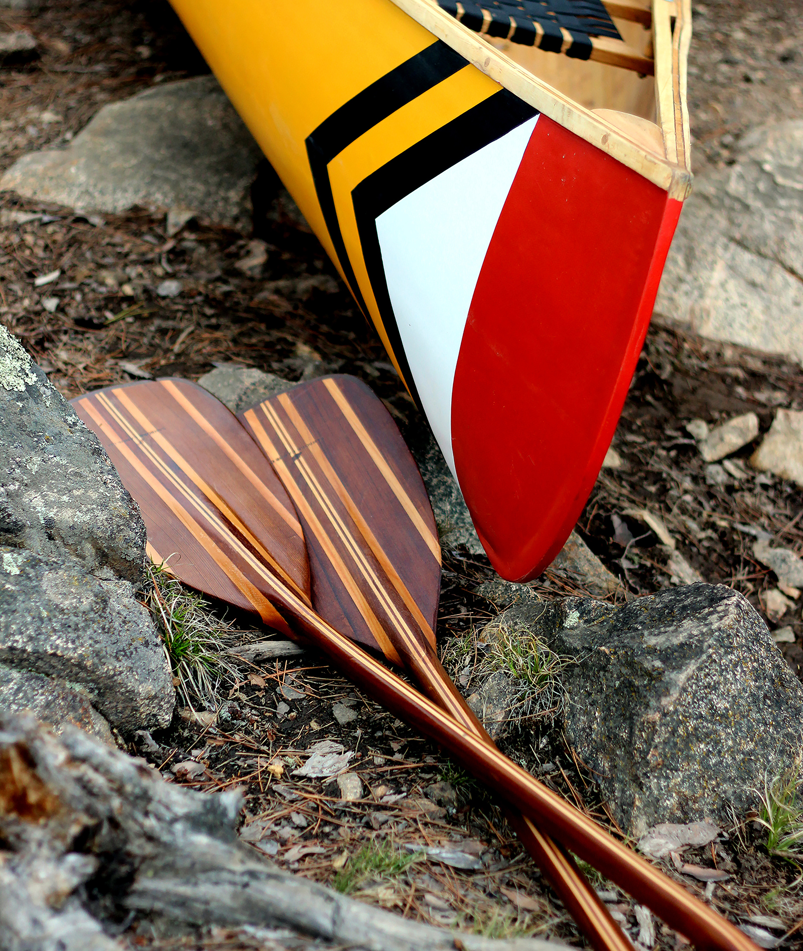 Canoe Paddles: Seagull - Painted Carbon-backed Gunflint by Sanborn Canoe Co. - Image 4537