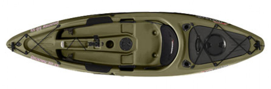 Sun Dolphin Excursion 10 Ss Sit-in Angler Kayak Olive, Paddle Included