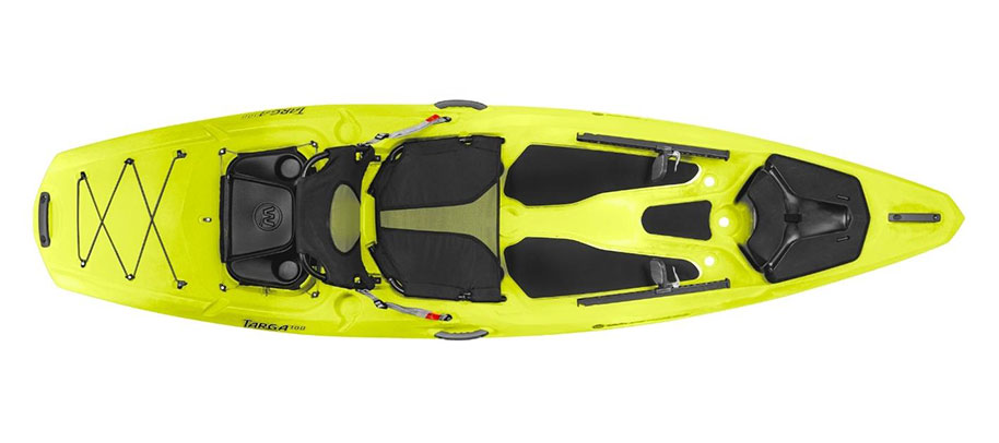 Wilderness Systems Targa 100 kayak in Infinite Yellow, top view