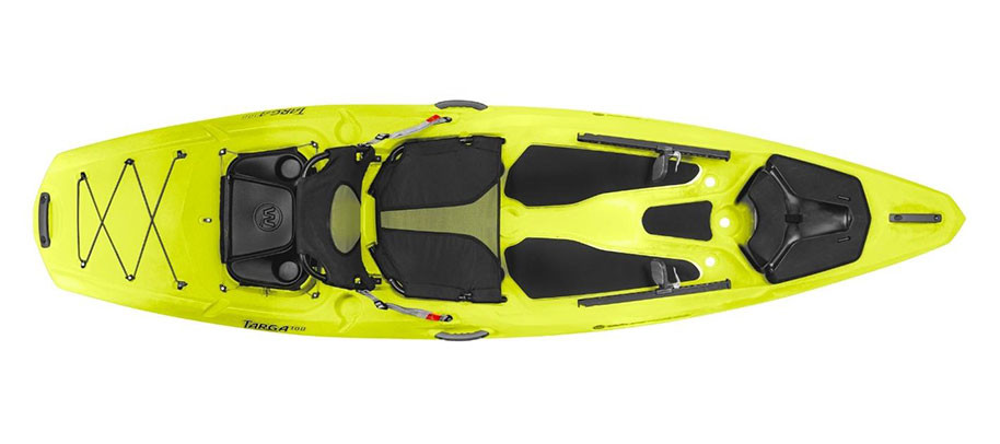 Wilderness Systems Targa 100 kayak in Infinite Yellow, top view