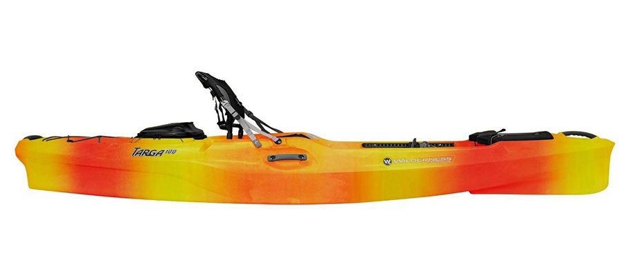 Wilderness Systems Targa 100 kayak in Mango, side view