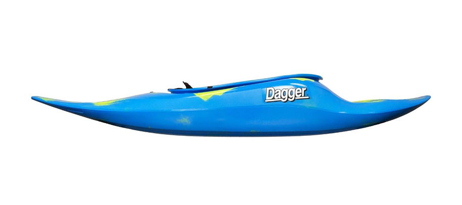 Dagger Nova whitewater kayak in Vapor, side view