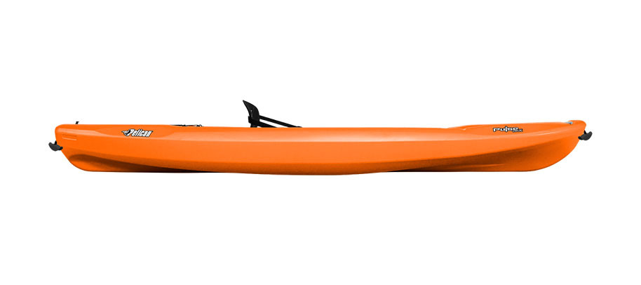 Pelican Pulse 100X kayak in Orange, side view