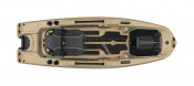Pelican Catch PWR 100 motorized fishing kayak in Light Khaki, top view