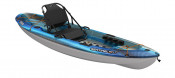 Pelican Sentinel 100XP angler kayak in Zoom Neptune, three-quarter view