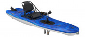 Pelican Getaway 110HDII sit on top kayak in Vapor Deep Blue-White, three-quarter view